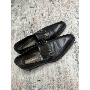 Cesare Paciotti Preppy Formal Leather Loafers Horsebit Italy Sz 7 US